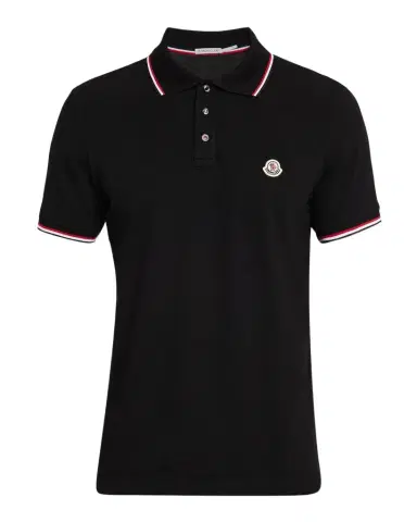 Moncler Men's Short Sleeve Polo with Contrast Sleeves | Thumbnail 1 Moncler Men's Short Sleeve Polo with Contrast Sleeves | Thumbnail 1