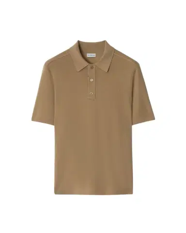 Burberry Men's Check-Placket Wool Knit Polo Shirt | Thumbnail 1