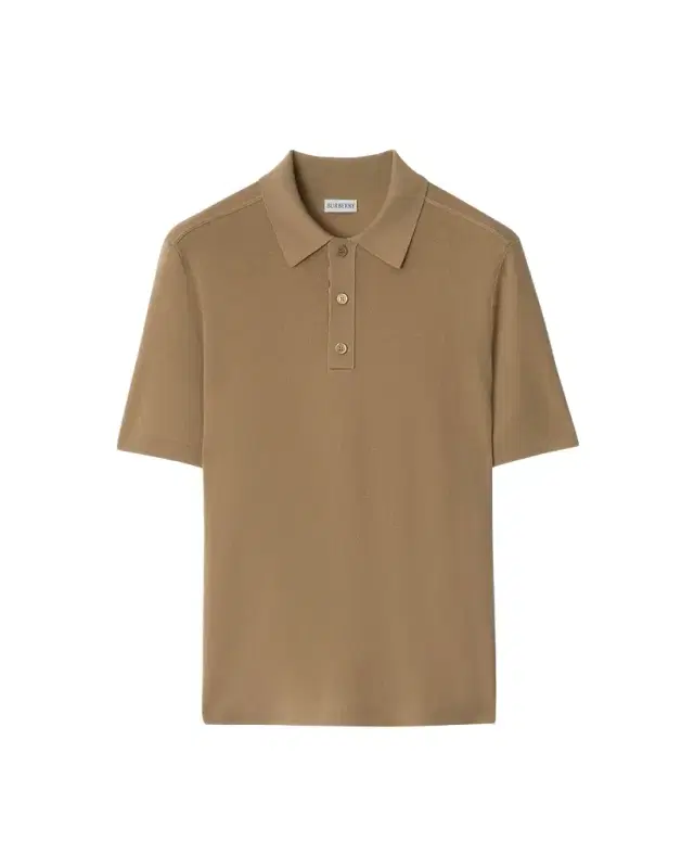 Burberry Men 's Check-Placket Wool Knit Polo Shirt