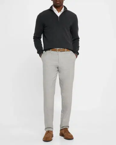 Brunello Cucinelli Men's Cashmere Quarter-Zip Sweater | Thumbnail 2