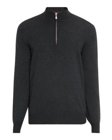 Brunello Cucinelli Men's Cashmere Quarter-Zip Sweater | Thumbnail 1
