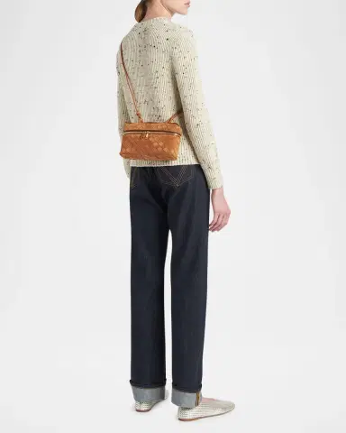 Bottega Veneta Bang Bang Vanity Intrecciato Suede Crossbody Bag | Thumbnail 4 Bottega Veneta Bang Bang Vanity Intrecciato Suede Crossbody Bag | Thumbnail 4