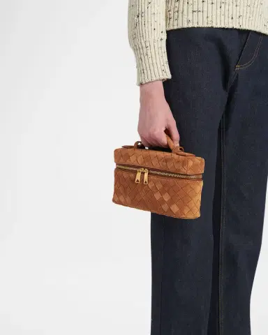 Bottega Veneta Bang Bang Vanity Intrecciato Suede Crossbody Bag | Thumbnail 6 Bottega Veneta Bang Bang Vanity Intrecciato Suede Crossbody Bag | Thumbnail 6