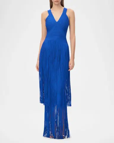 Hervé Léger The Brigitte Bandage Tiered Fringe Gown | Thumbnail 2 Hervé Léger The Brigitte Bandage Tiered Fringe Gown | Thumbnail 2