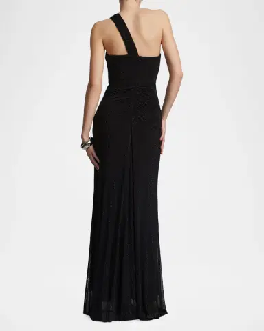 BCBGMAXAZRIA Twist Hot-Fix One-Shoulder Gown | Thumbnail 3 BCBGMAXAZRIA Twist Hot-Fix One-Shoulder Gown | Thumbnail 3