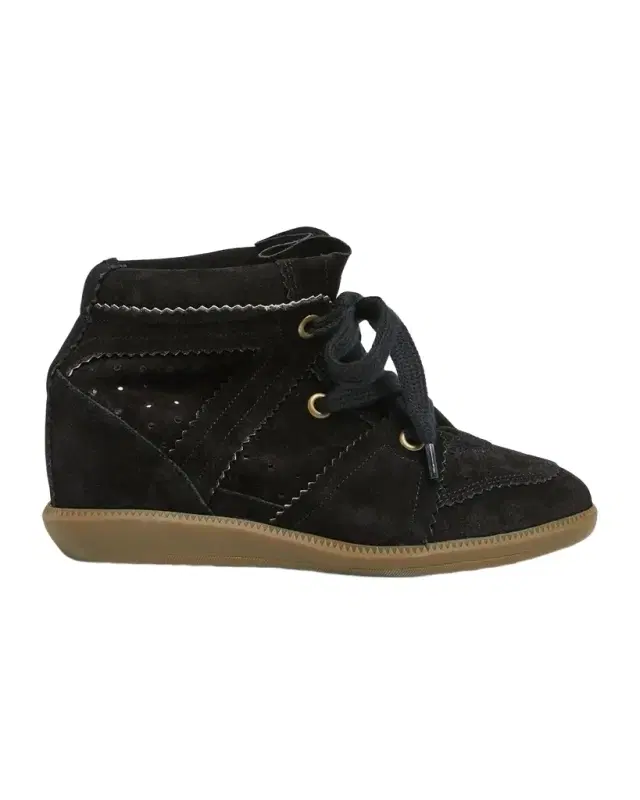 Bobby Suede Wedge Sneakers