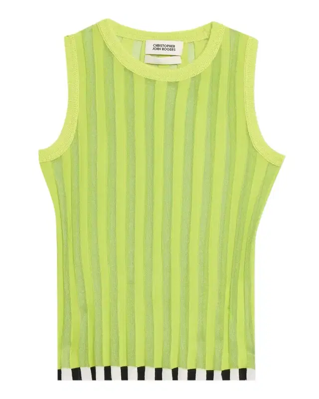 CHRISTOPHER JOHN ROGERS Pleated Knit Shell Top