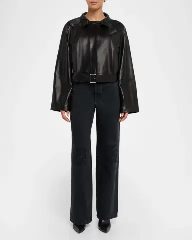Loewe Tonal Anagram Baggy Wide-Leg Jeans | Thumbnail 2 Loewe Tonal Anagram Baggy Wide-Leg Jeans | Thumbnail 2