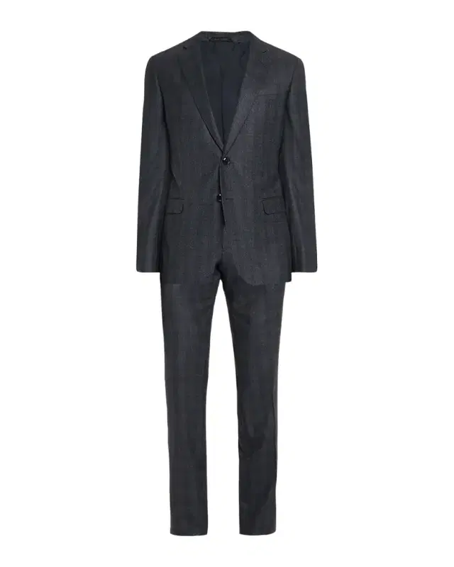 Men 's Blurred Plaid G Line Two-Piece Suit