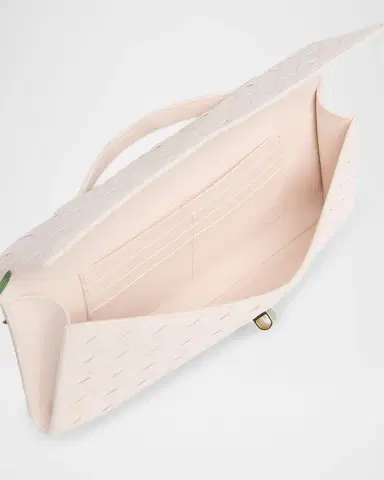 Bottega Veneta Andiamo Flower-Embellished Leather Clutch Bag | Thumbnail 3