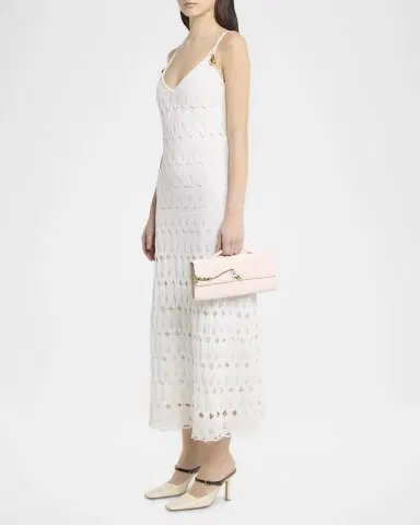 Bottega Veneta Andiamo Flower-Embellished Leather Clutch Bag | Thumbnail 4