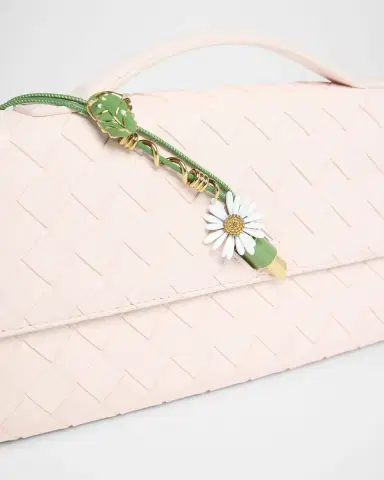 Bottega Veneta Andiamo Flower-Embellished Leather Clutch Bag | Thumbnail 5