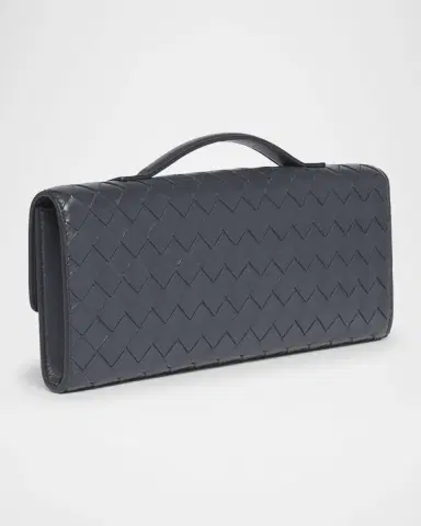 Bottega Veneta Andiamo Flower-Embellished Leather Clutch Bag | Thumbnail 7