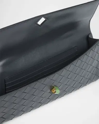Bottega Veneta Andiamo Flower-Embellished Leather Clutch Bag | Thumbnail 8