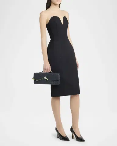 Bottega Veneta Andiamo Flower-Embellished Leather Clutch Bag | Thumbnail 9