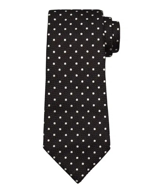TOM FORD Men 's Contrast Dot Silk Tie