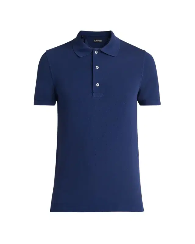 TOM FORD Men 's Lyocell Pique Polo Shirt