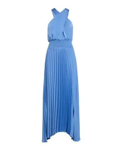 Ramy Brook Arina Pleated Halter Midi Dress | Thumbnail 1