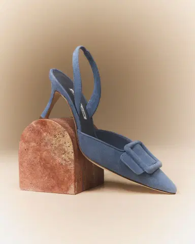Manolo Blahnik Maysli Suede Buckle Halter Pumps | Thumbnail 4 Manolo Blahnik Maysli Suede Buckle Halter Pumps | Thumbnail 4