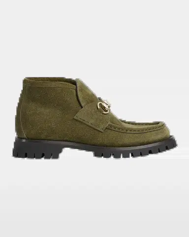 Gucci Sylke Suede Horsebit Booties | Thumbnail 2 Gucci Sylke Suede Horsebit Booties | Thumbnail 2