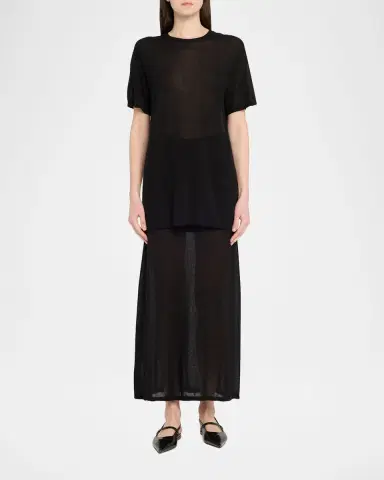 TOTEME Sheer Knit Maxi Skirt | Thumbnail 2 TOTEME Sheer Knit Maxi Skirt | Thumbnail 2