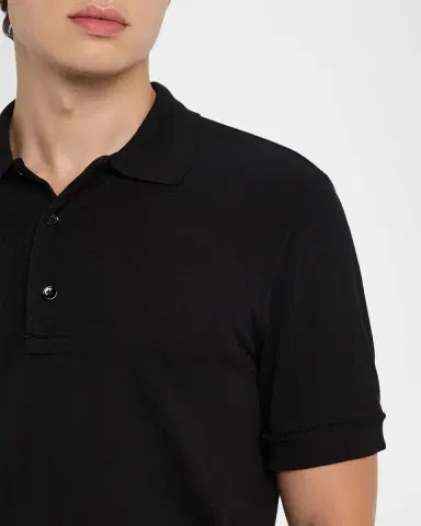 Tom Ford Men's Lyocell Pique Polo Shirt | Thumbnail 5