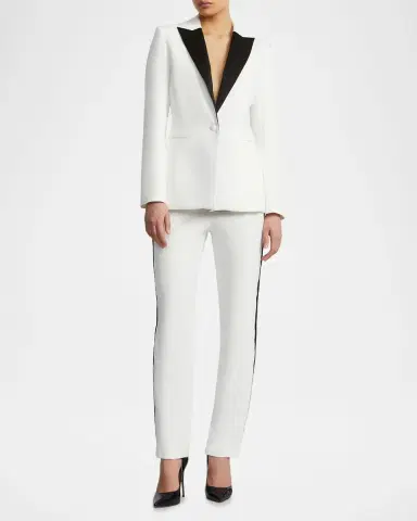 BCBGMAXAZRIA Satin-Lapel Tux Blazer | Thumbnail 2 BCBGMAXAZRIA Satin-Lapel Tux Blazer | Thumbnail 2