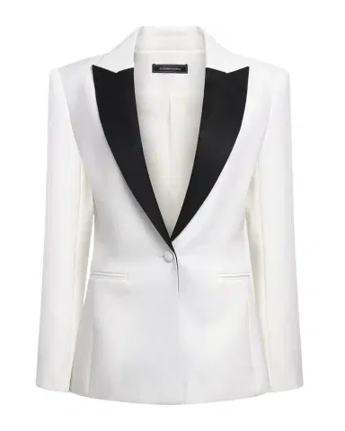 BCBGMAXAZRIA Satin-Lapel Tux Blazer | Thumbnail 1 BCBGMAXAZRIA Satin-Lapel Tux Blazer | Thumbnail 1