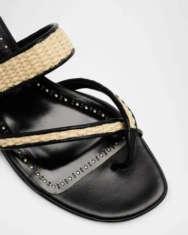 Manolo Blahnik Susara Woven Flat Slide Sandals | Thumbnail 5