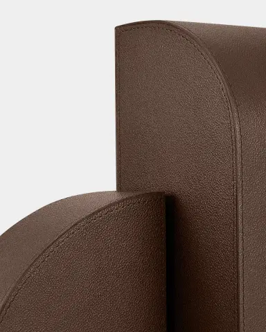 ASSOULINE Cubist L Brown Leather Bookend | Thumbnail 4