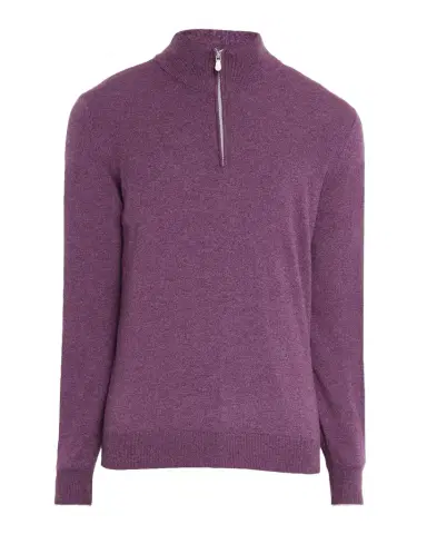 Brunello Cucinelli Men's Cashmere Quarter-Zip Sweater | Thumbnail 1