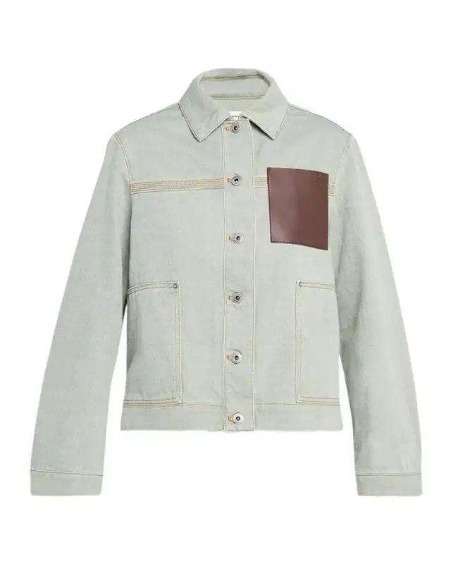 Anagram Leather Pocket Workwear Jacket