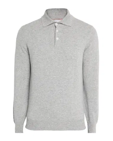 Brunello Cucinelli Men's Premium Cashmere Polo Sweater | Thumbnail 1 Brunello Cucinelli Men's Premium Cashmere Polo Sweater | Thumbnail 1
