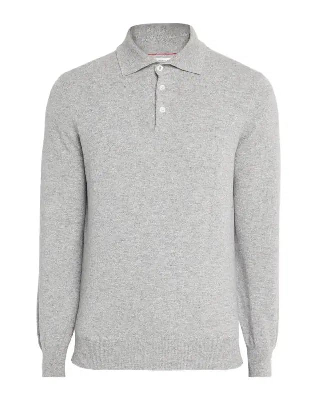 Brunello Cucinelli Men 's Premium Cashmere Polo Sweater