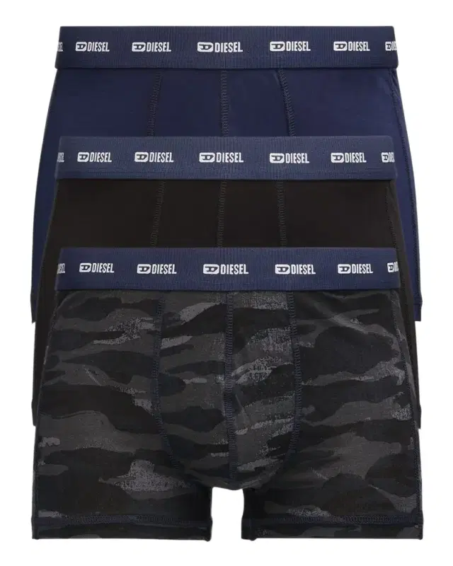 Diesel Men 's Damien Logo Waistband 3-Pack Boxer Briefs