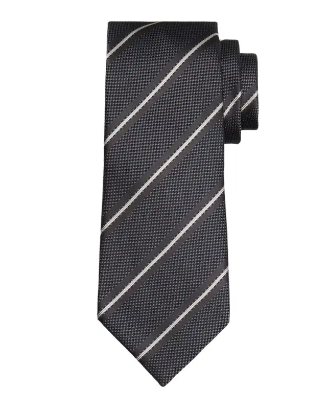 TOM FORD Men 's Two-Tone Regimental Diagonal Stripe Silk Tie