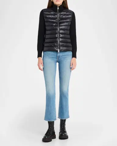 Moncler Combo Down Short Cardigan | Thumbnail 2 Moncler Combo Down Short Cardigan | Thumbnail 2