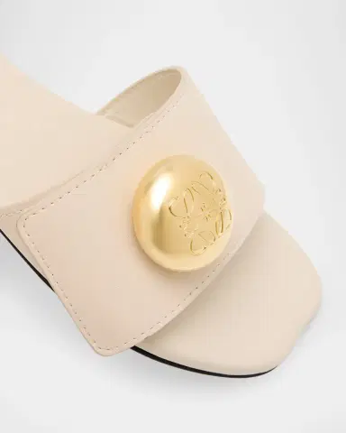 Loewe Pebble Leather Slide Sandals | Thumbnail 4