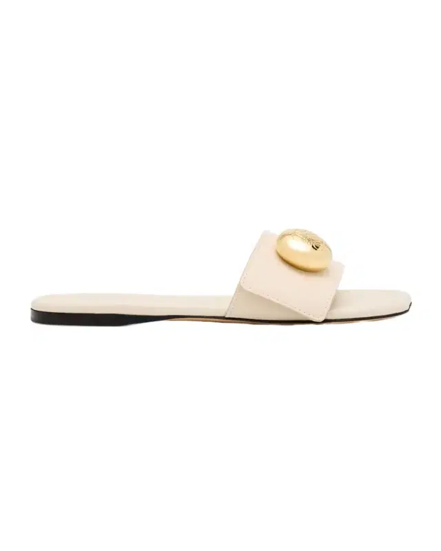 Loewe Pebble Leather Slide Sandals