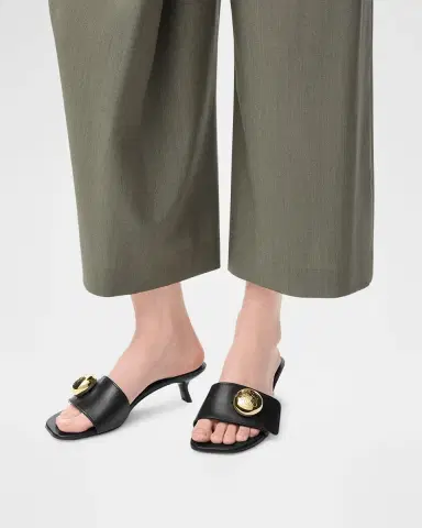 Loewe Pebble Leather Slide Sandals | Thumbnail 2 Loewe Pebble Leather Slide Sandals | Thumbnail 2
