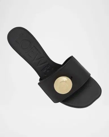 Loewe Pebble Leather Slide Sandals | Thumbnail 4 Loewe Pebble Leather Slide Sandals | Thumbnail 4