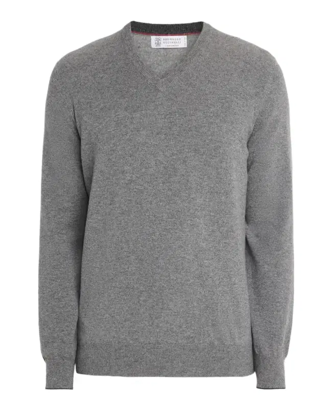 Brunello Cucinelli Men 's Cashmere Classic Fit V-Neck Sweater