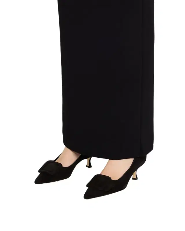 Maysale Suede Buckle Pumps
