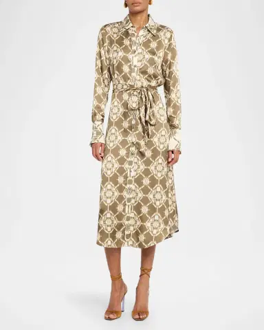 Ramy Brook Victoria Tile Print Shirtdress | Thumbnail 2 Ramy Brook Victoria Tile Print Shirtdress | Thumbnail 2