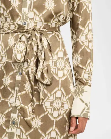 Ramy Brook Victoria Tile Print Shirtdress | Thumbnail 6 Ramy Brook Victoria Tile Print Shirtdress | Thumbnail 6