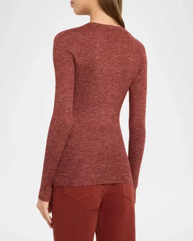 Gabriela Hearst Anges Cashmere Rib Henley Sweater | Thumbnail 3