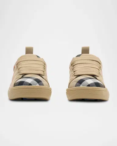Burberry Kid's Cambridge Check Cotton Sneakers, Baby/Toddler | Thumbnail 3