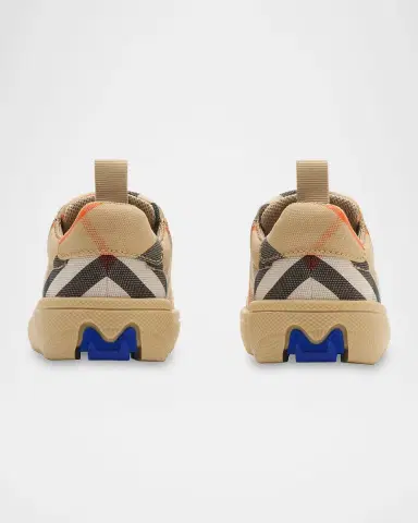 Burberry Kid's Cambridge Check Cotton Sneakers, Baby/Toddler | Thumbnail 4