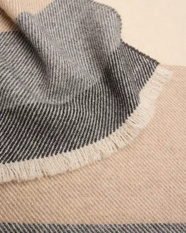 Brunello Cucinelli Men's Uneven Plaid Wool-Cashmere Scarf | Thumbnail 4