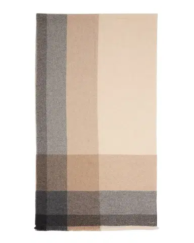 Brunello Cucinelli Men's Uneven Plaid Wool-Cashmere Scarf | Thumbnail 1